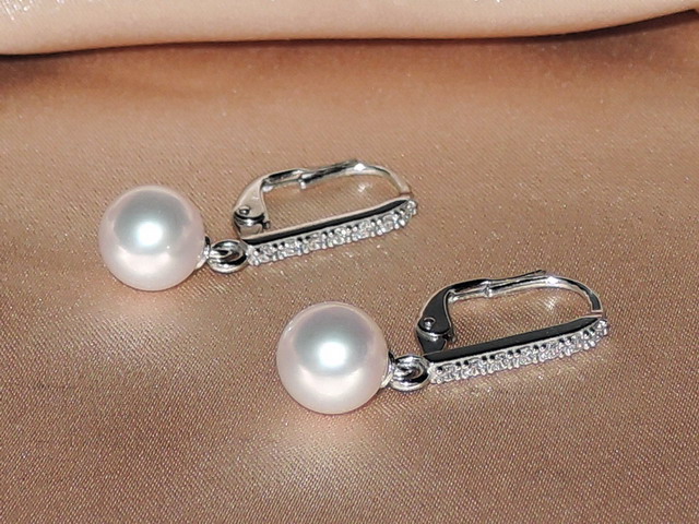 Perlové náušnice BC024WFE-W Perlové náušnice BC024WFE-W