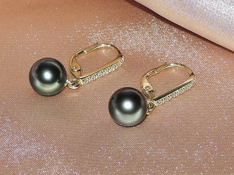 Perlové náušnice BC024YE-TAA+ Perlové náušnice BC024YE-TAA+