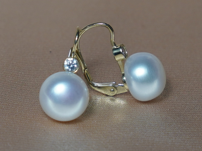 Perlové náušnice bílé říční perly DS222YBE-W Perlové náušnice bílé říční perly DS222YBE-W