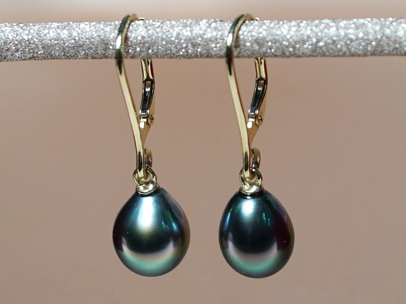 Perlové náušnice tahitské perly TDYE100H Perlové náušnice tahitské perly TDYE100H