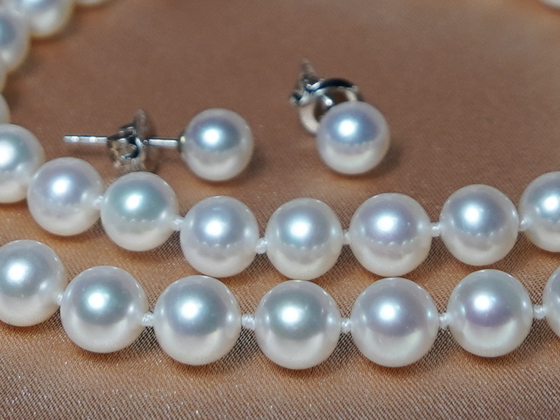 Perlové šperky z říčních perel AAA 6mm RSET6070AAAwA Perlové šperky z říčních perel AAA 6mm RSET6070AAAwA