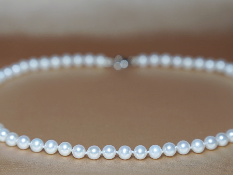 Perlový náhrdelník říční perly 6mm AA+ NRSN6065AA+Z Perlový náhrdelník říční perly 6mm AA+ NRSN6065AA+Z