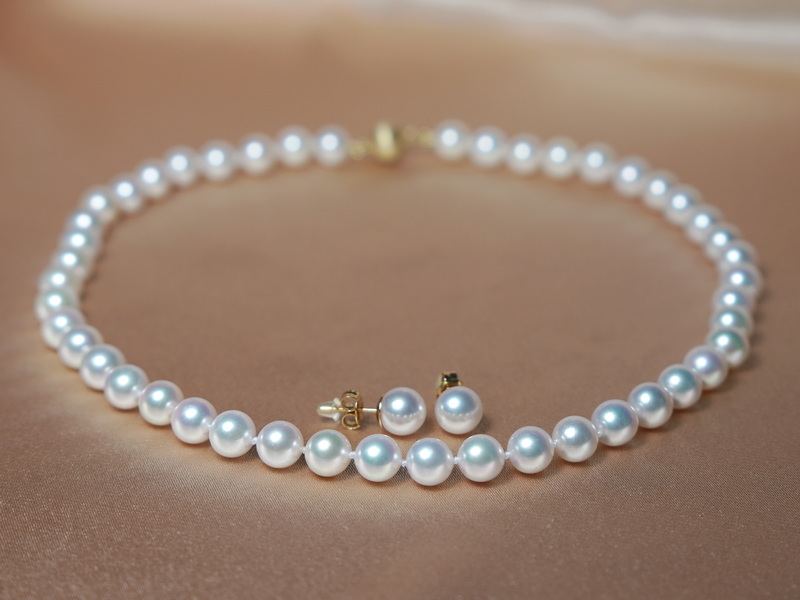 Perlový set japonské akoya perly 7,5 mm APNS7580C Perlový set japonské akoya perly 7,5 mm APNS7580C