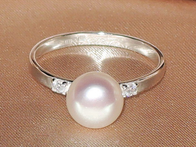 Prsten s perlou BC027WBR-W Prsten s perlou BC027WBR-W