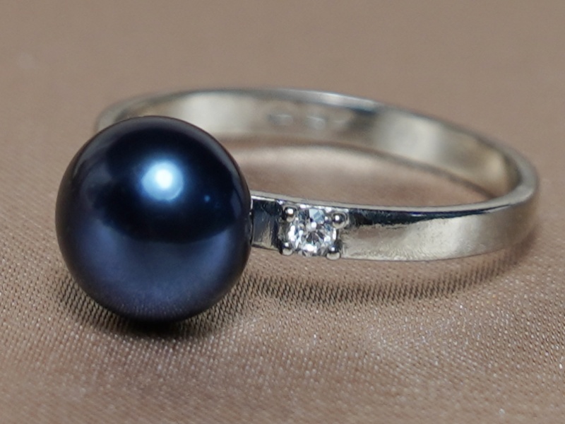 Prsten s pravou perlou 14K BC027WBR-B Prsten s pravou perlou 14K BC027WBR-B