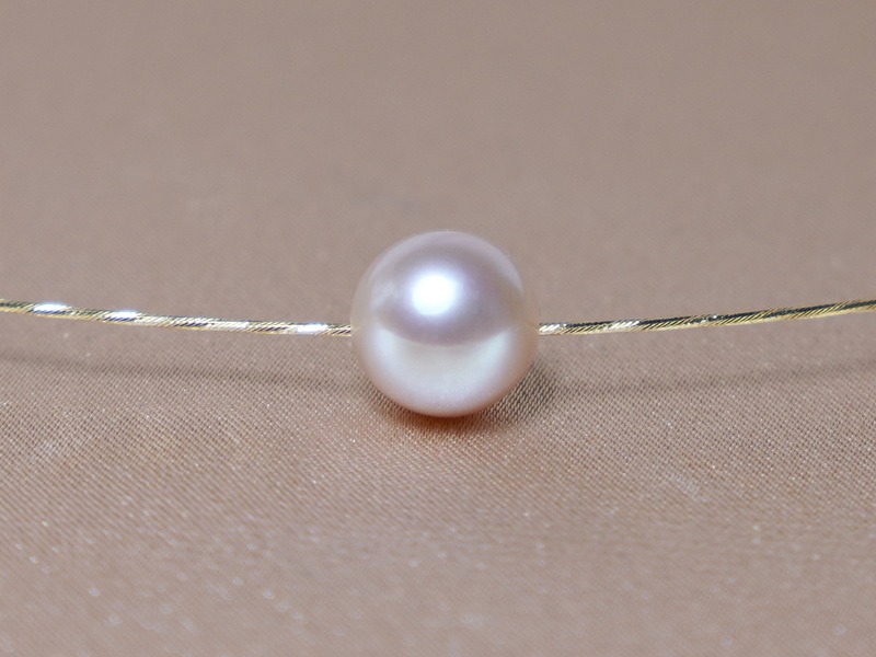 Růžová říční perla na zlatém lanku WW01YN-FP Růžová říční perla na zlatém lanku WW01YN-FP