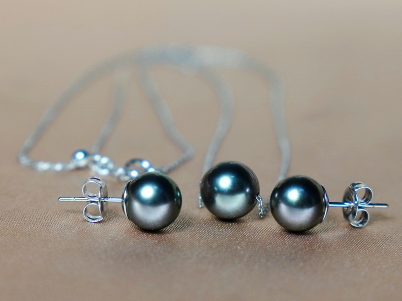 Set šperků s tahitskými perlami TPSET500wQ Set šperků s tahitskými perlami TPSET500wQ