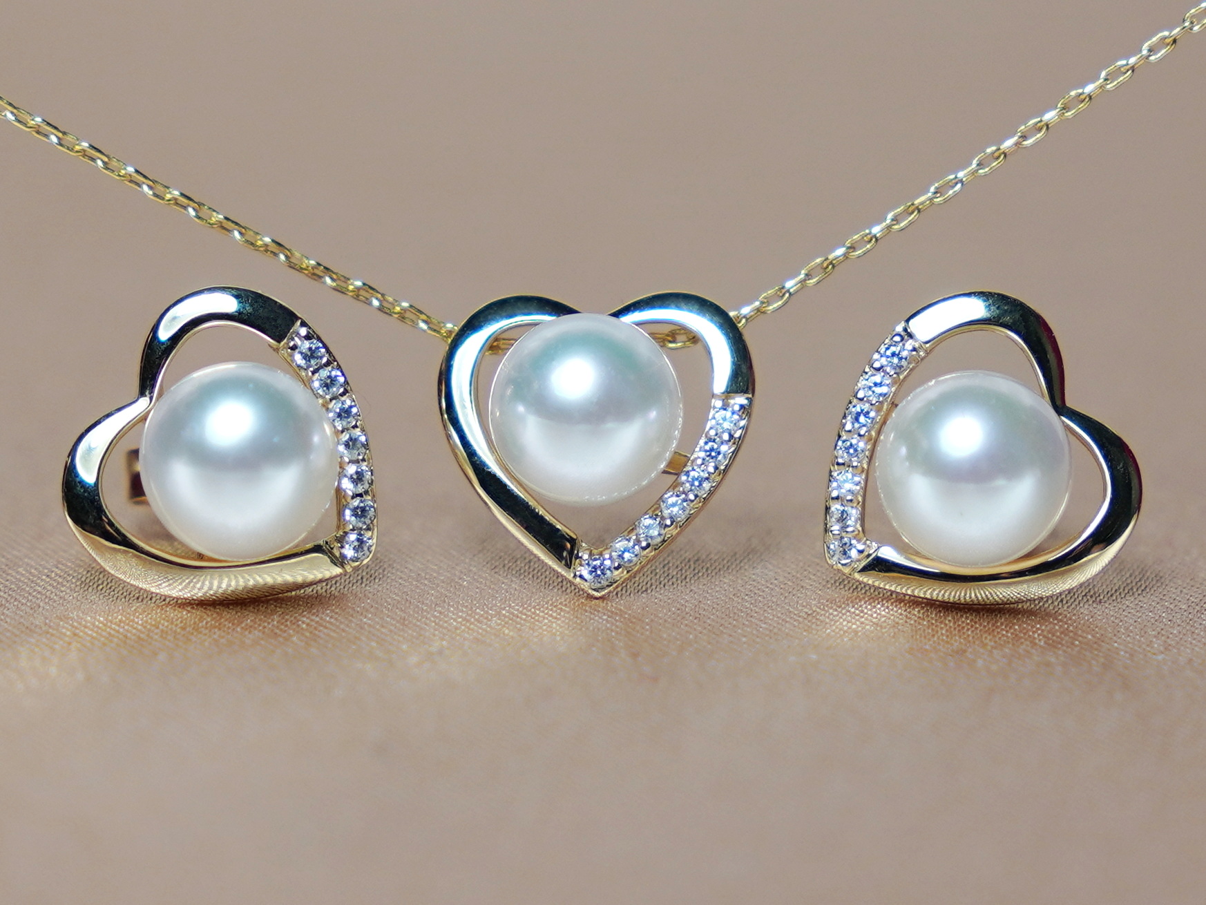 Set šperků z japonských akoya perel WW013YS-A Set šperků z japonských akoya perel WW013YS-A