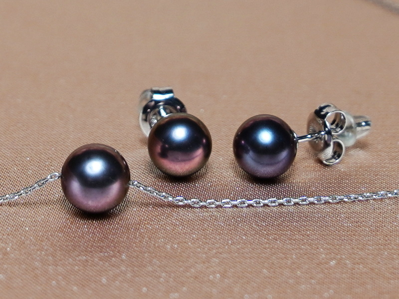 Set šperků z říčních perel ve 14K zlatě FPSET095AAAwB Set šperků z říčních perel ve 14K zlatě FPSET095AAAwB