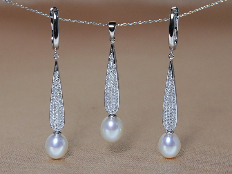 Stříbrná souprava šperků se sladkovodními perlami PS2283SH Stříbrná souprava šperků se sladkovodními perlami PS2283SH