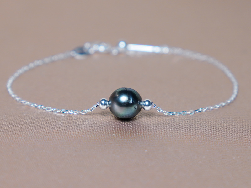 Stříbrný náramek s tahitskou perlou T123SU Stříbrný náramek s tahitskou perlou T123SU