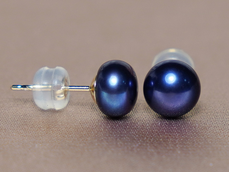 14K zlaté napichovací perlové náušnice BSE14YG 14K zlaté napichovací perlové náušnice BSE14YG