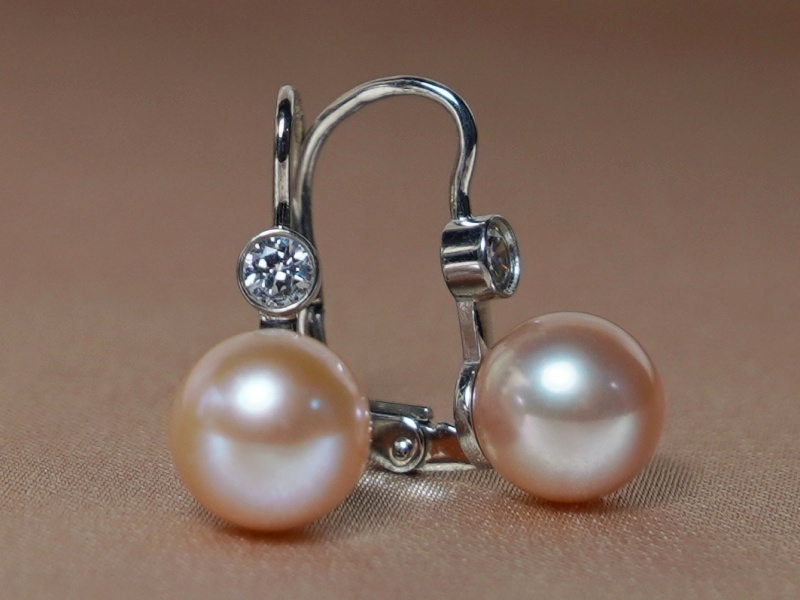 Zlaté náušnice 14K s pravou perlou DS222WFE-P Zlaté náušnice 14K s pravou perlou DS222WFE-P