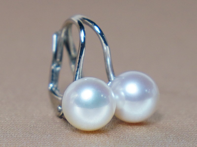 Zlaté náušnice 14k s pravou říční perlou DS701WFE-W Zlaté náušnice 14k s pravou říční perlou DS701WFE-W