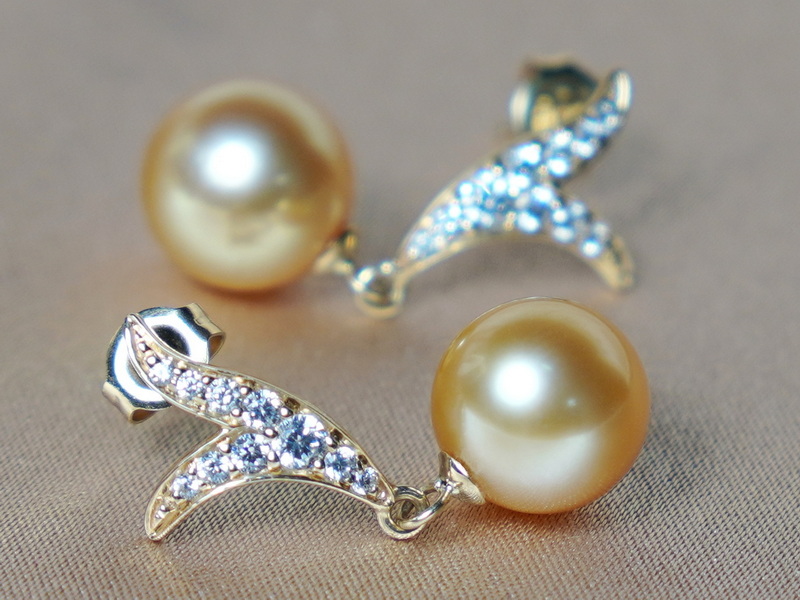 Perlové náušnice WW06YVE-G Perlové náušnice WW06YVE-G