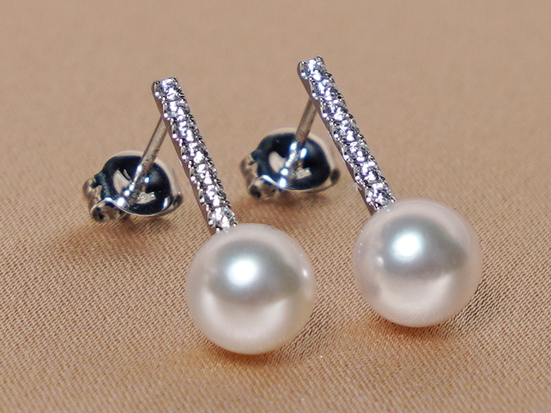 Zlaté perlové náušnice sladkovodní perly WW015WE-FW Zlaté perlové náušnice sladkovodní perly WW015WE-FW