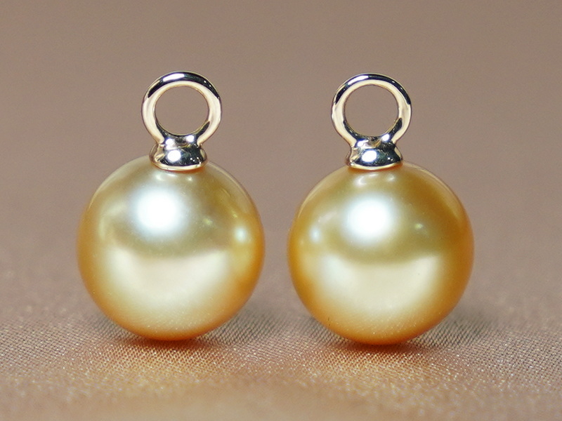 Zlatožluté perly Jižního Pacifiku se zlatými očky 14K WW018YE-G Zlatožluté perly Jižního Pacifiku se zlatými očky 14K WW018YE-G