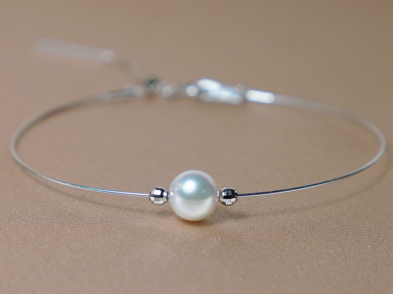 Zlatý náramek se sladkovodní perlou - WW07WB-FW Zlatý náramek se sladkovodní perlou - WW07WB-FW