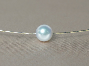 Bílá sladkovodní perla na zlatém lanku WW01YN-FW Bílá sladkovodní perla na zlatém lanku WW01YN-FW