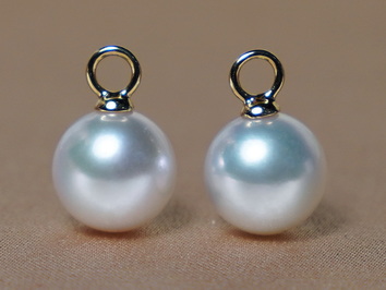 Bílé perly Jižního Pacifiku se zlatými očky 14K WW018YE-W