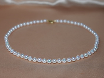 Náhrdelník japonské akoya perly 6mm AAA APN6065C Náhrdelník japonské akoya perly 6mm AAA APN6065C