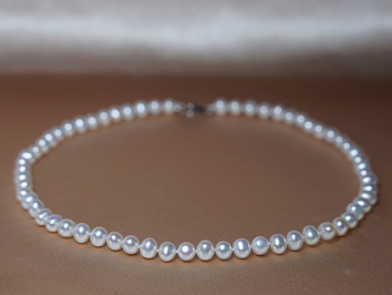 Náhrdelník z pravých bílých sladkovodních perel ORSN6575AA+wA Náhrdelník z pravých bílých sladkovodních perel ORSN6575AA+wA