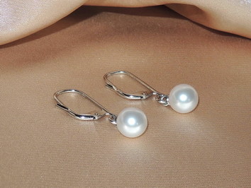 Perlové náušnice mořské akoya perly visací AE001C Perlové náušnice mořské akoya perly visací AE001C