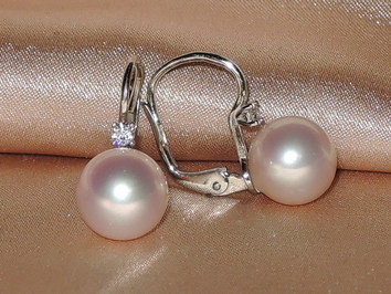 Stříbrné náušnice s pravými perlami AAA BC022SE-L Stříbrné náušnice s pravými perlami AAA BC022SE-L