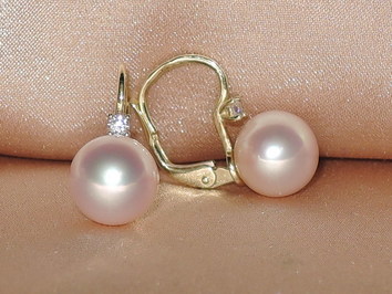 Zlaté perlové náušnice ve 14K zlatě BC022YFE-L Zlaté perlové náušnice ve 14K zlatě BC022YFE-L