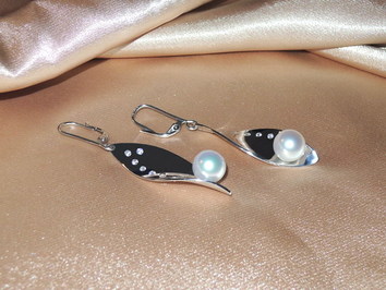 Perlové náušnice BC02SE-W Perlové náušnice BC02SE-W