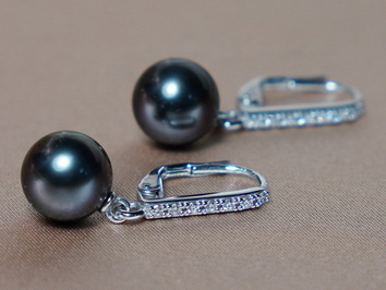 Perlové náušnice s tahitskými perlami BC024WE-T