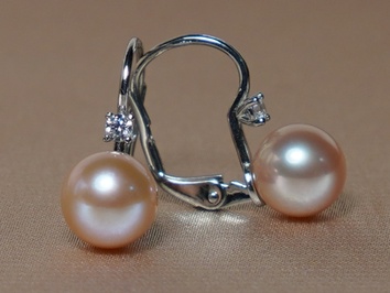 Perlové náušnice ve 14kt zlatě BC022WFE-P