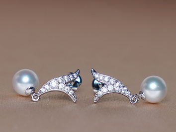 Perlové náušnice WW06WVE-FW Perlové náušnice WW06WVE-FW