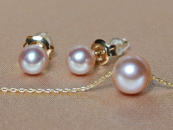 Set šperků z říčních perel ve 14K zlatě FPSET095AAAyL Set šperků z říčních perel ve 14K zlatě FPSET095AAAyL