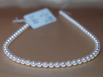 Perlový náhrdelník japoské akoya perly Hanadama 6-6,5mm HANADAMA 6065