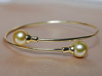 Luxusní zlatý náramek 18K s perlami Jižního Pacifiku GPB100y-B Luxusní zlatý náramek 18K s perlami Jižního Pacifiku GPB100y-B