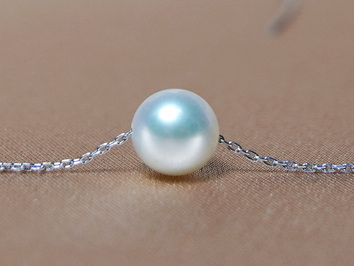 Pravá perla AAA na zlatém řetízku 14K FPN095AAAwW Pravá perla AAA na zlatém řetízku 14K FPN095AAAwW