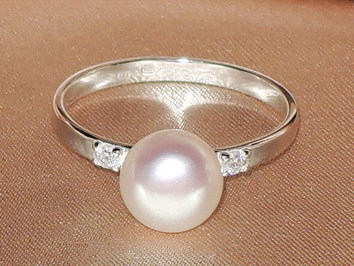 Prsten s perlou BC027WBR-W Prsten s perlou BC027WBR-W