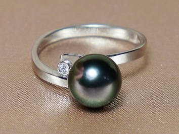 Zlatý prsten 14K s tahitskou perlou AAA BC04WR-T Zlatý prsten 14K s tahitskou perlou AAA BC04WR-T