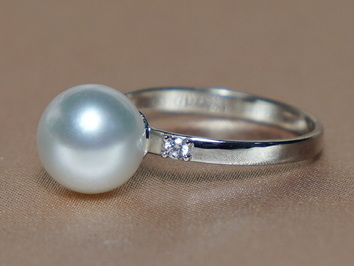 Prsten s perlou Jižního Pacifiku BC027WR-W Prsten s perlou Jižního Pacifiku BC027WR-W