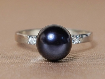 Prsten s pravou perlou 14K BC027WFR-B Prsten s pravou perlou 14K BC027WFR-B