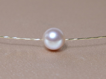 Růžová říční perla na zlatém lanku WW01YN-FP Růžová říční perla na zlatém lanku WW01YN-FP