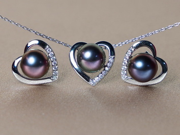 Set šperků z říčních perel  WW013WS-FB