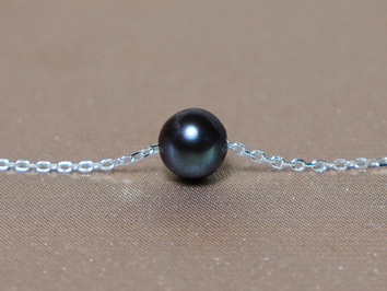 Stříbrný náhrdelník s pravou říční perlou AAA N123SbU Stříbrný náhrdelník s pravou říční perlou AAA N123SbU