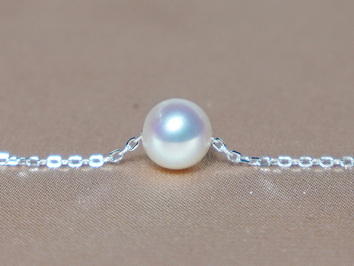 Stříbrný náhrdelník s pravou říční perlou AAA N123SwU Stříbrný náhrdelník s pravou říční perlou AAA N123SwU