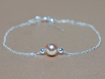 Stříbrný náramek s perlou B123SpU Stříbrný náramek s perlou B123SpU