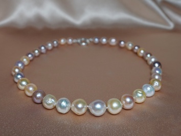 Vícebarevný perlový náhrdelník z říčních perel EPTN912H Vícebarevný perlový náhrdelník z říčních perel EPTN912H