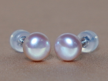 Zlaté napichovací perlové náušnice LSE14WG Zlaté napichovací perlové náušnice LSE14WG