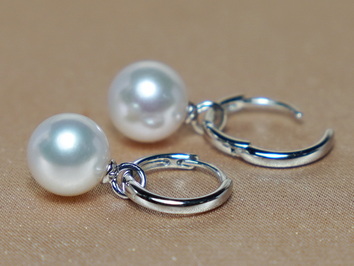 Zlaté náušnice 14K z japonských akoya perel WW017WE-A