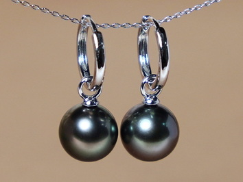 Zlaté náušnice 14K z pravých tahitských perel WW017WE-T